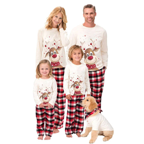 Christmas Family Matching Pajamas Adults Kids Family Matching Outfits Top+Pants 2PCS Xmas Sleepwear Pyjamas Baby Jumpsuit