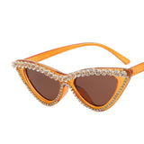 New Cat Eye Rhinestone Classic Sunglasses Noble Luxury Designer Glasses UV400 Trend Lunettes De Soleil Pour Femmes