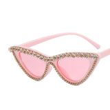 New Cat Eye Rhinestone Classic Sunglasses Noble Luxury Designer Glasses UV400 Trend Lunettes De Soleil Pour Femmes