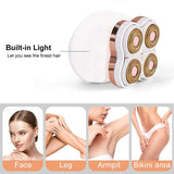 Trending Stay at Home Women 4 Heads Shaver Electric Epilator USB Recharge Lady Hair Removal