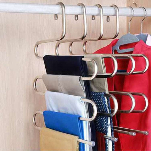 Trouser rack stainless steel multi-layer  trouser hanger