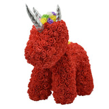 Valentine or Romantic Gift Teddy Bear or Unicorn Rose Flower Gift or Artificial Decoration
