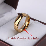 Customized engraved Name Signet Ring Glossy 316l Stainless Steel ring men or women