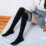 Women Warm Long Socks New Fashion Striped Knee Socks Girls