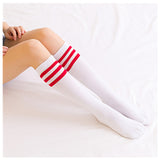 Women Warm Long Socks New Fashion Striped Knee Socks Girls