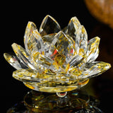 Lotus Flower Quartz Crystal Fengshui Ornaments or Figurines Wedding Party Decor Gifts