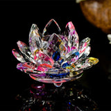 Lotus Flower Quartz Crystal Fengshui Ornaments or Figurines Wedding Party Decor Gifts